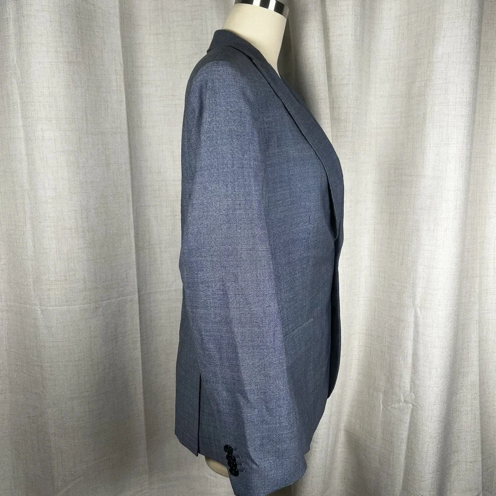 Banana Republic Blazer Mens 42‎ Short Slim Fit Blue Wool Marzotto Suit Jacket